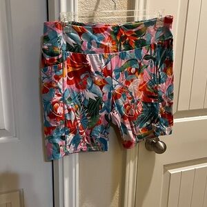 No Boundaries Colorful Floral Bike Shorts